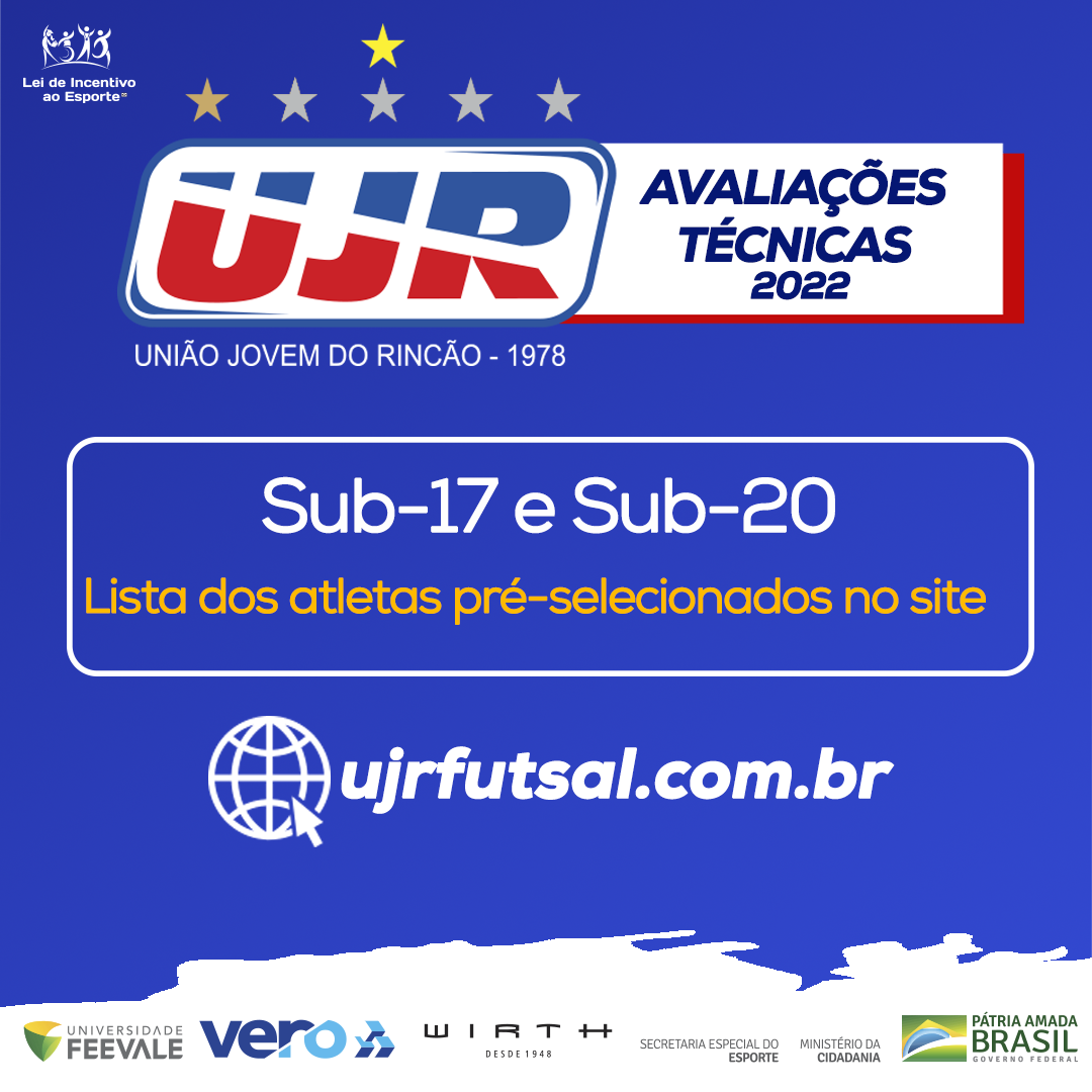 Atletas pré-selecionados Sub-17 e Sub-20