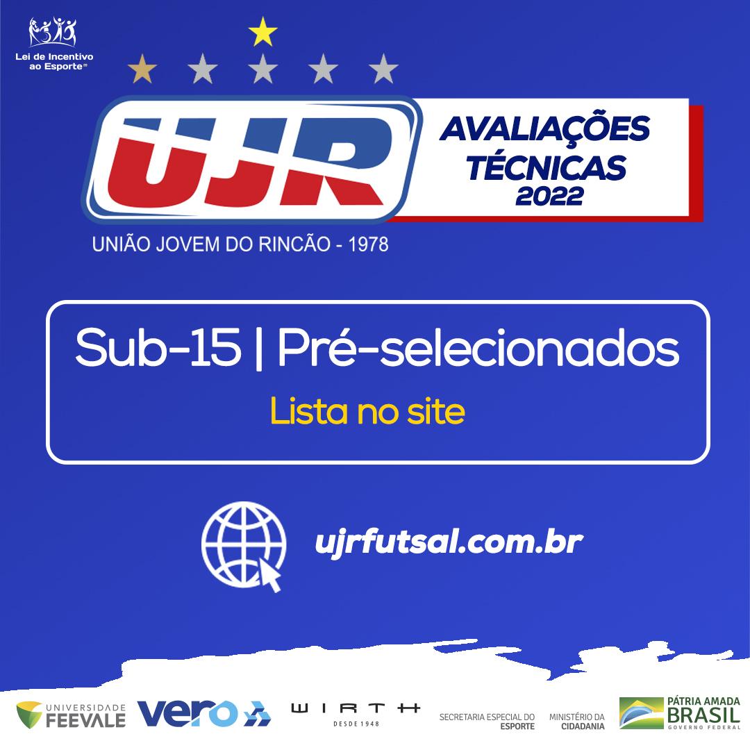 Pré-selecionados Avaliação Técnica Sub-15