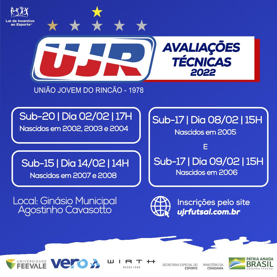 UJR/Feevale/Banrisul promove Avaliações Técnicas para as categorias Sub-15, Sub-17 e Sub-20