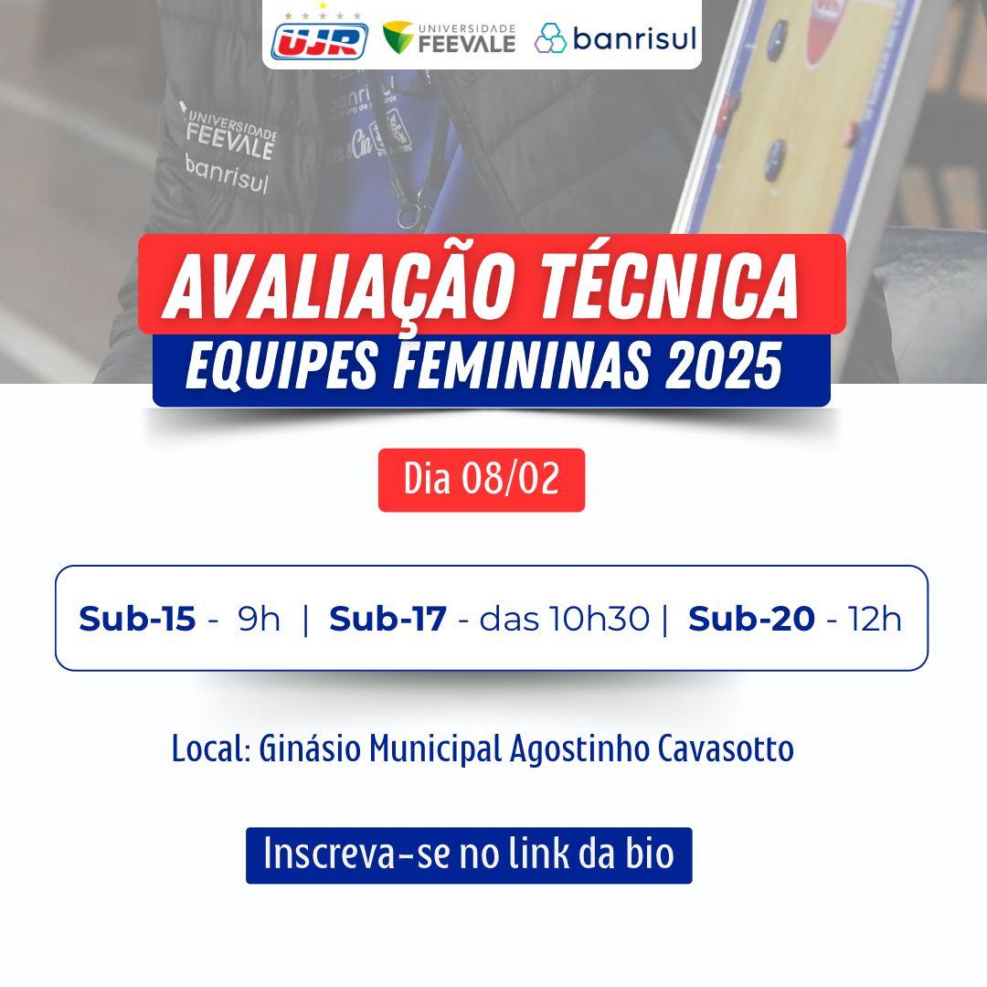 UJR/Feevale/Banrisul promove Avaliações Técnicas para categorias de base femininas