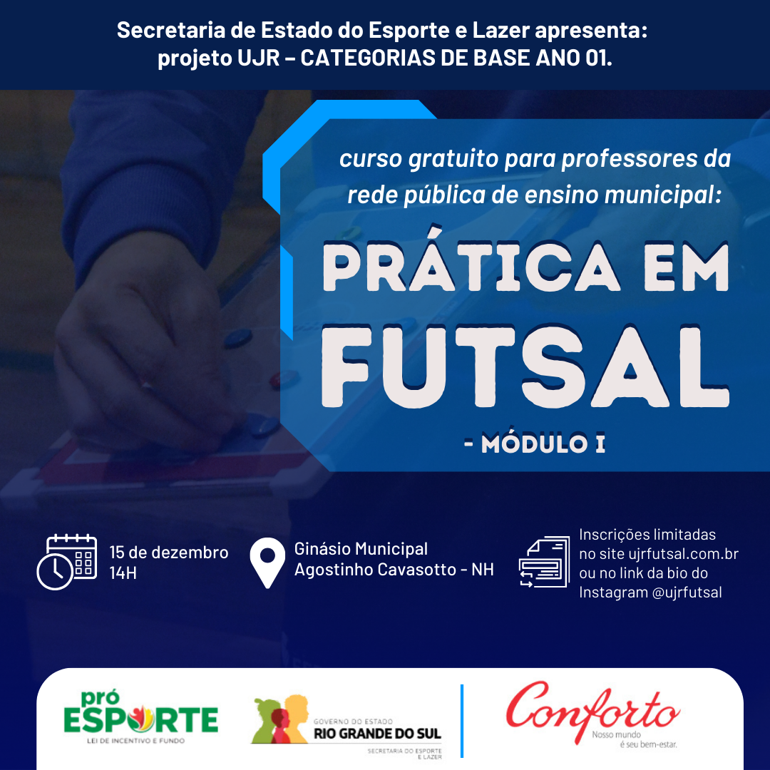 UJR promove curso de futsal para professores da rede pública municipal