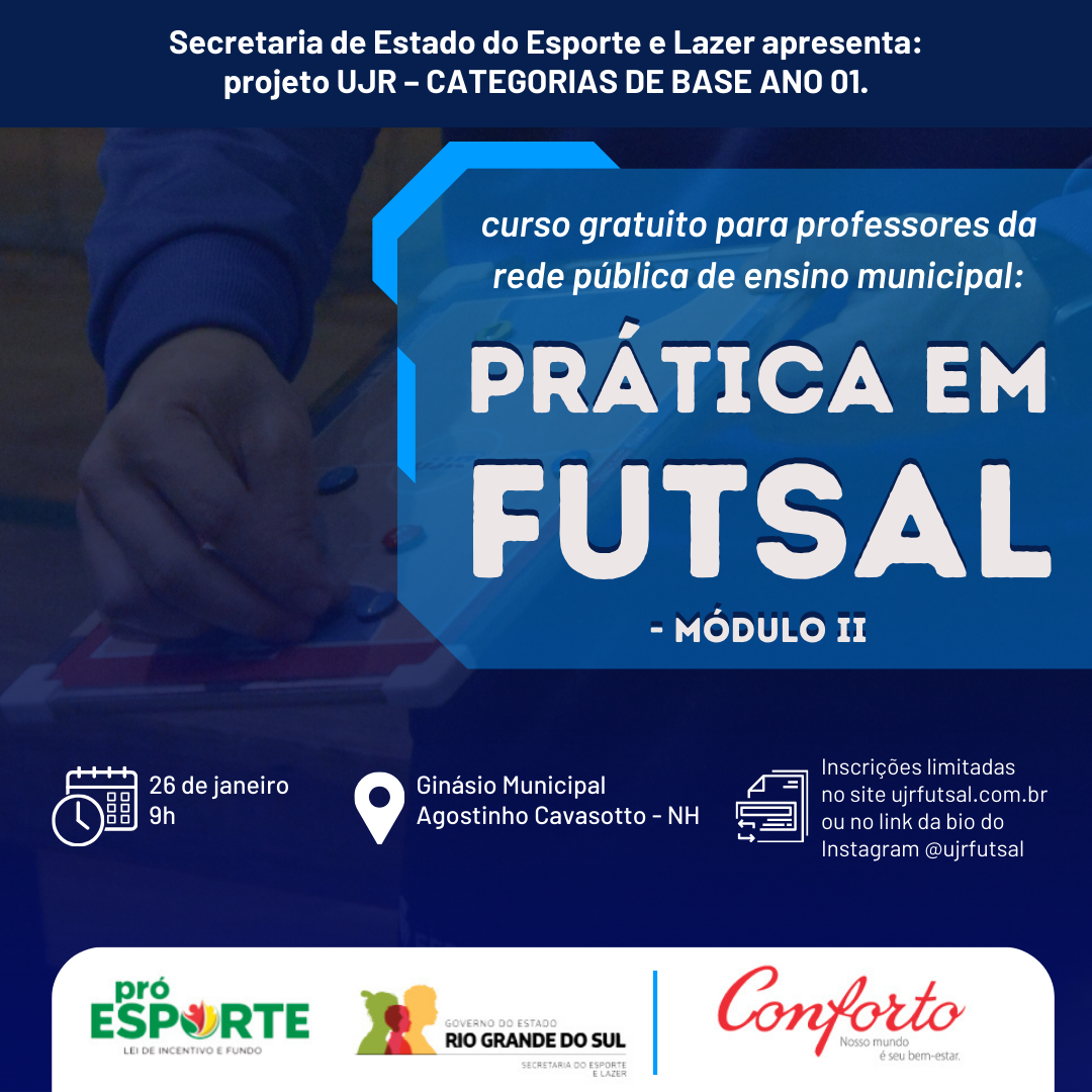 UJR promove segundo curso de futsal para professores da rede pública municipal